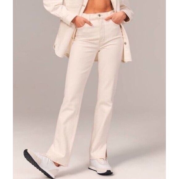 Abercrombie & Fitch The 90s Straight Ultra High Rise Curve Love Jeans Size 30 10 - Picture 2 of 15